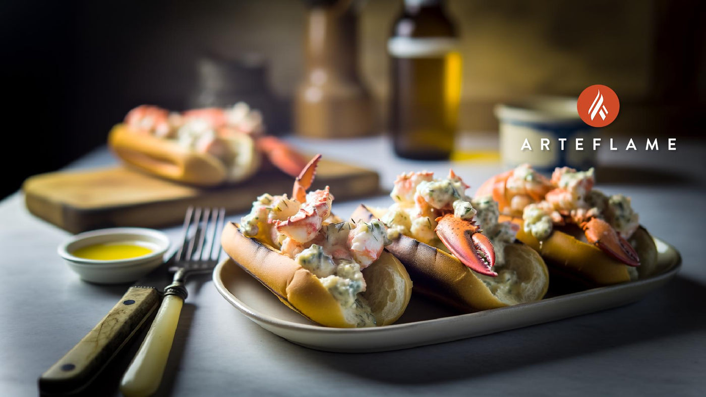 Maine Grilled Lobster Rolls with Lemon Butter