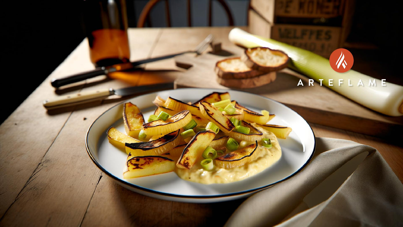Belgian Creamy Grilled Potatoes with Leeks