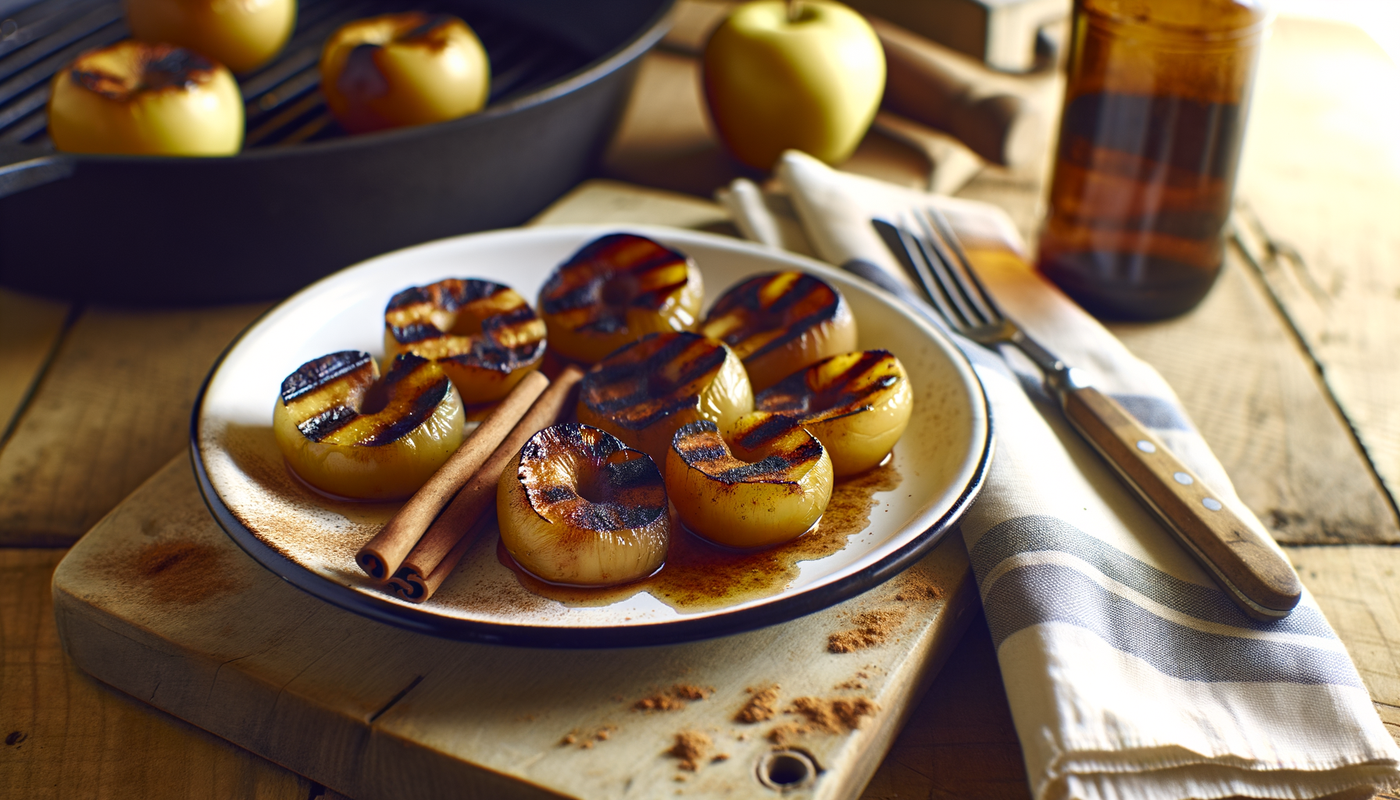 Portuguese Grilled Apple with Cinnamon