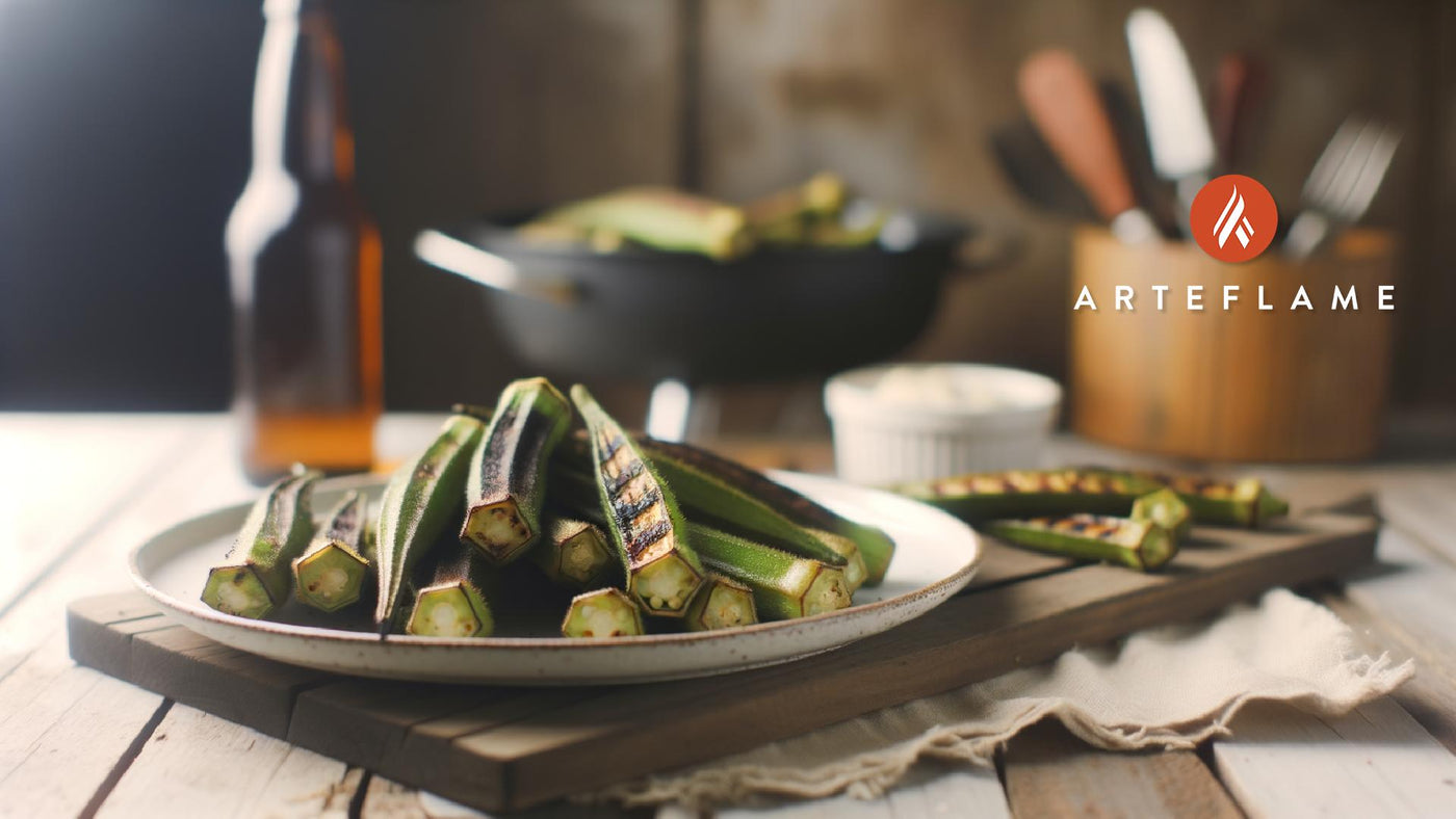 Louisiana Charred Grilled Okra on Arteflame Grill