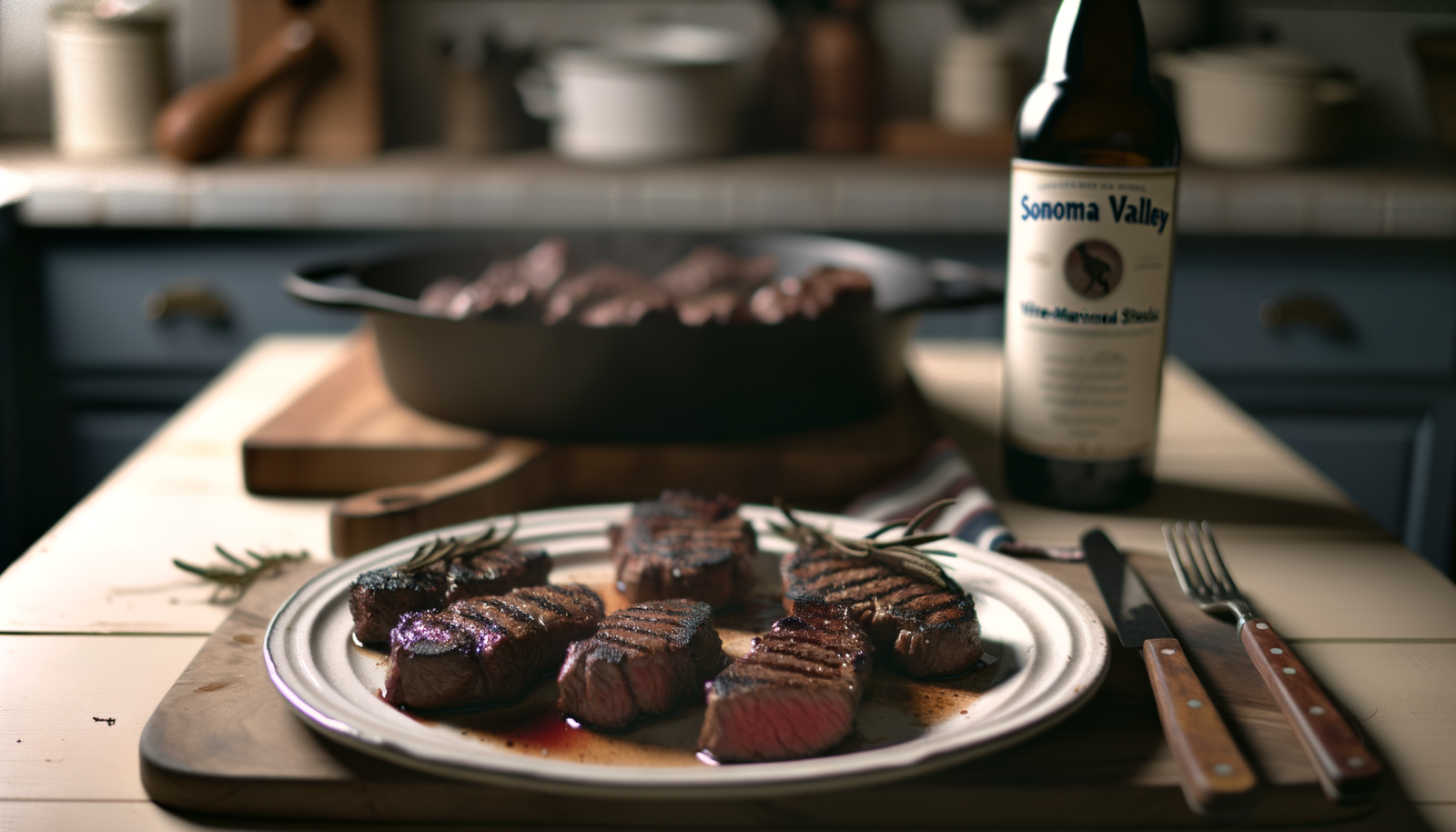 Sonoma Valley Wine-Marinated Steaks on the Arteflame Grill