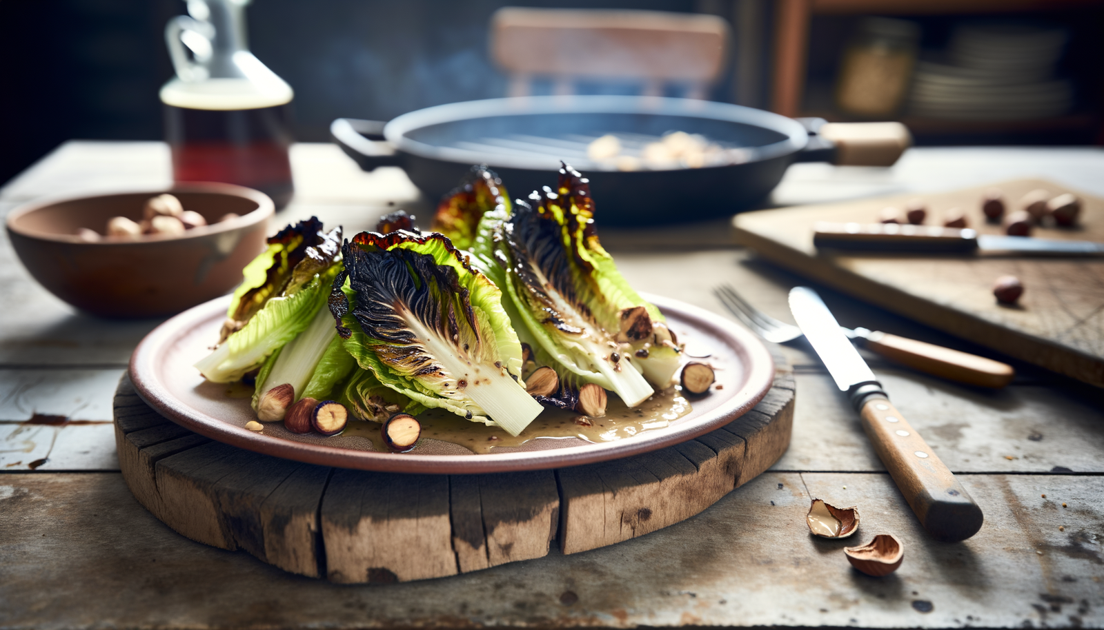 French Charred Chicory with Hazelnut Vinaigrette