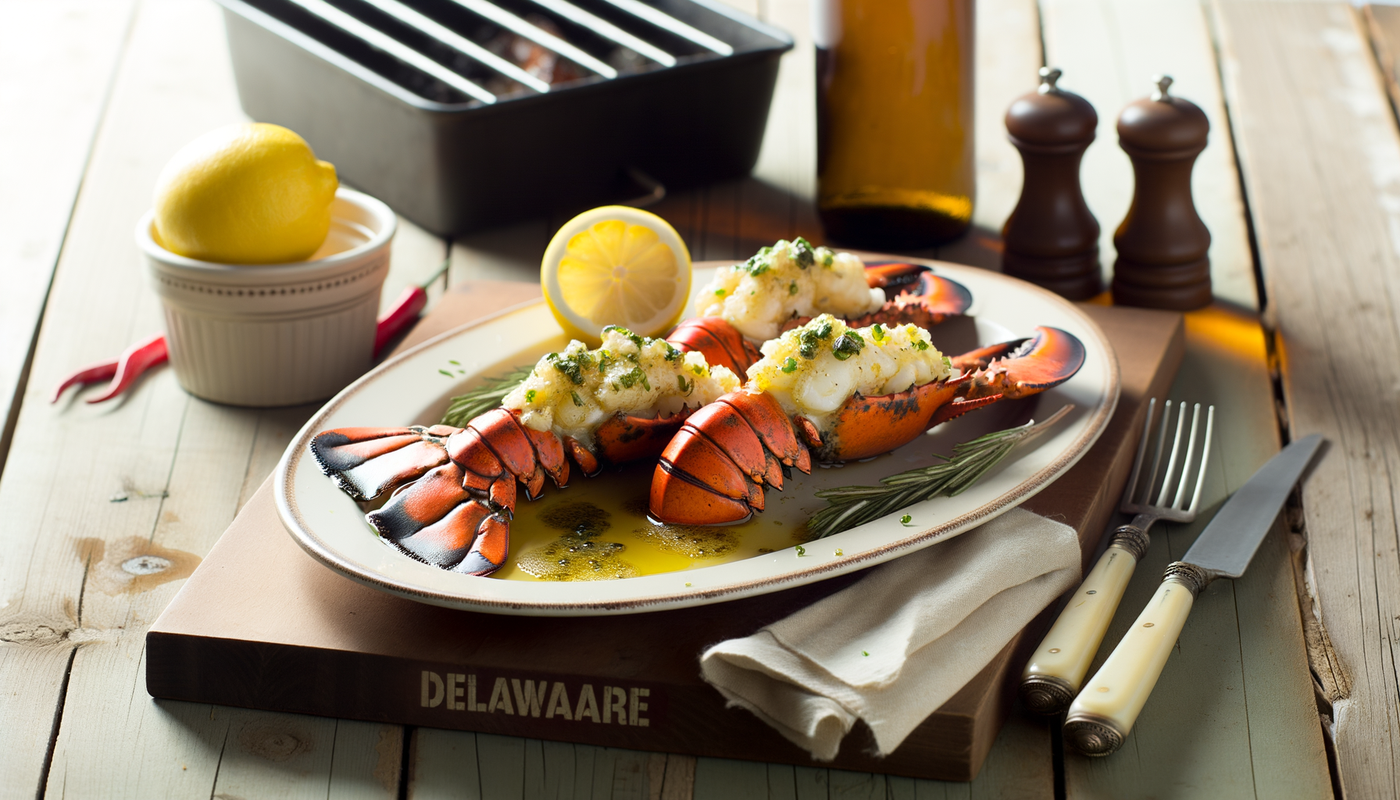 Grilled Delaware Lobster Tails with Lemon Butter