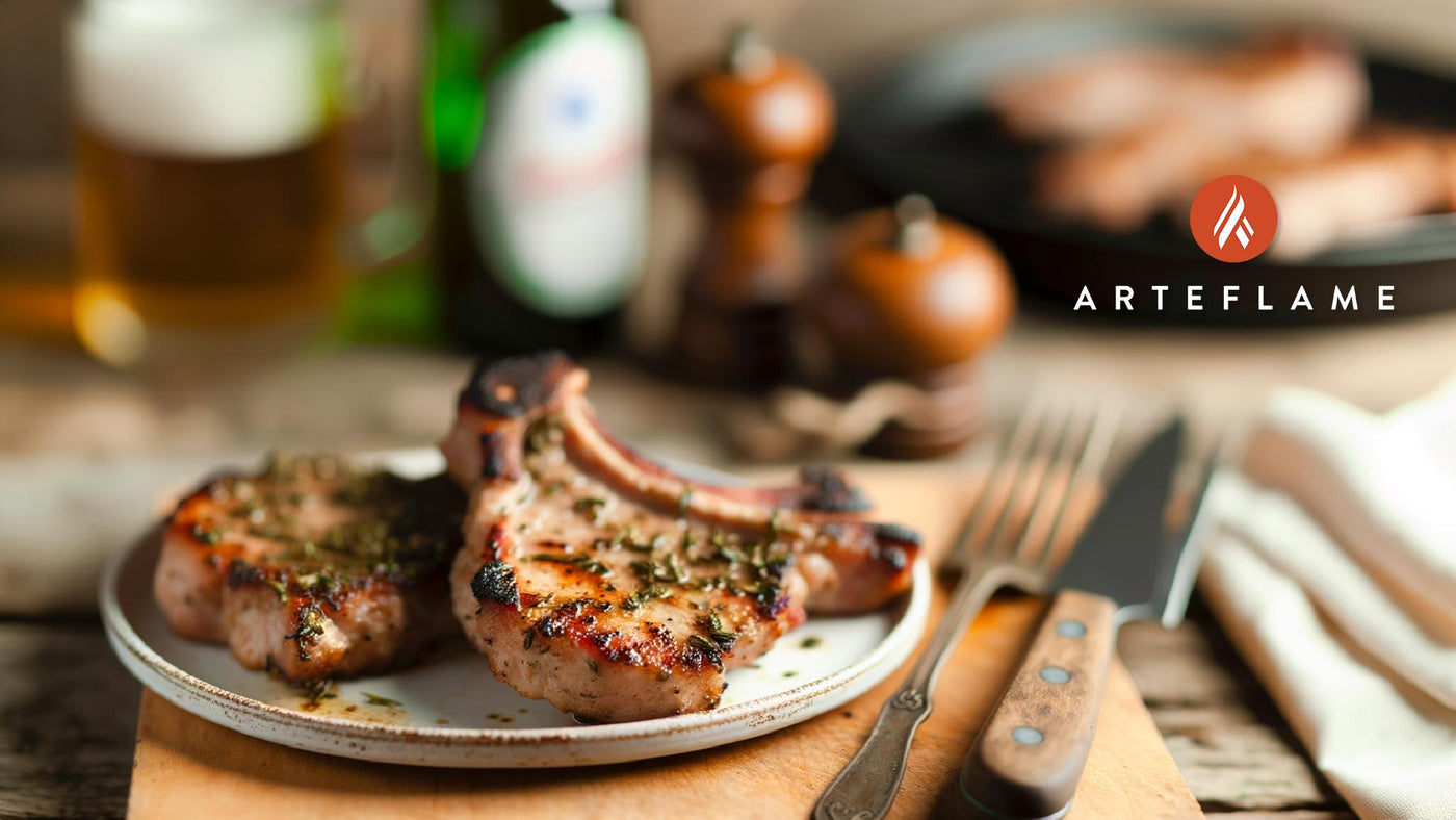 Herb-Marinated Swiss Pork Chops on the Arteflame Grill