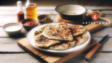 Rustic Grilled Indiana Flatbreads with Dipping Sauces