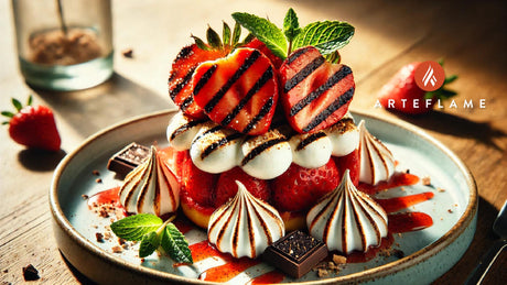 Grilled Eton Mess with Caramelized Strawberries