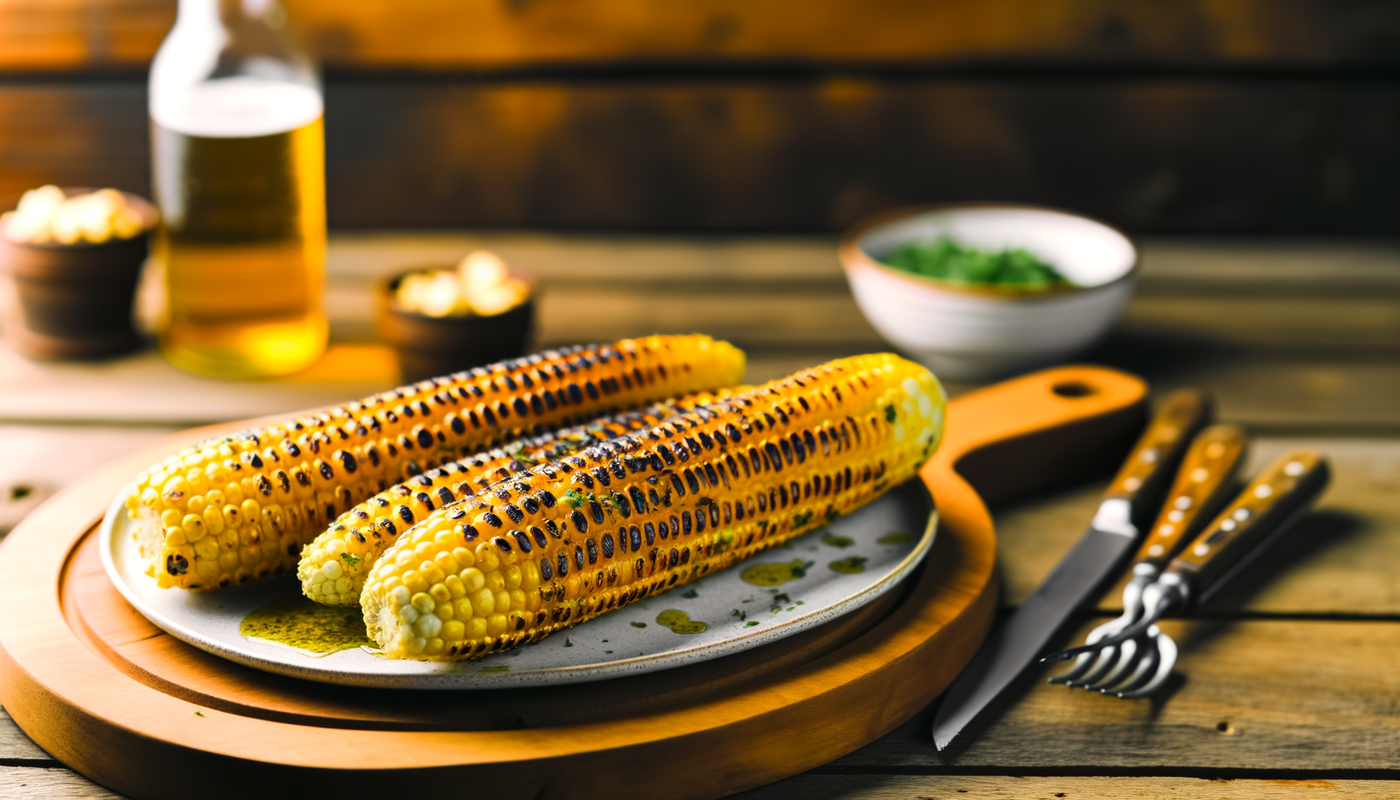 Grilled Georgia Corn on the Cob with Herb Butter