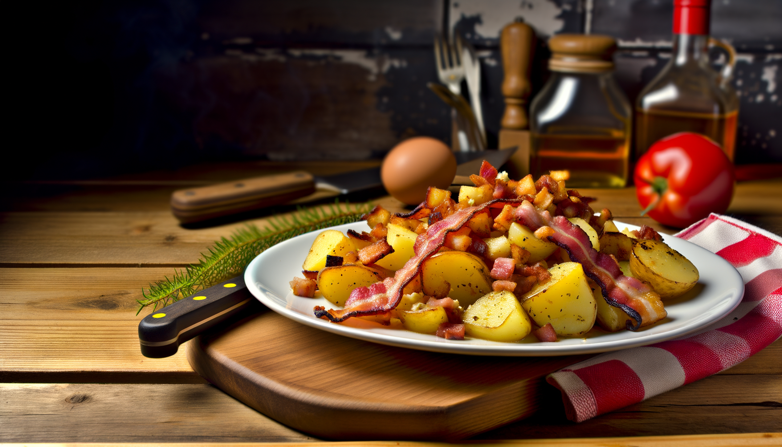 Polish Warm Bacon and Potato Salad on the Grill