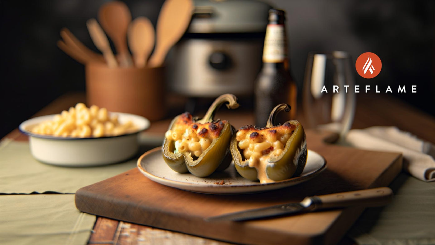 Kansas BBQ Mac and Cheese Stuffed Peppers