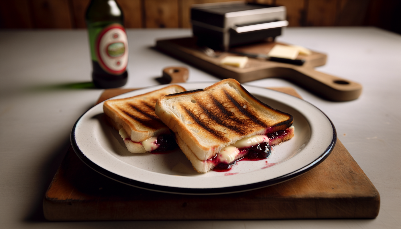 Grilled Scottish Brie and Cranberry Toastie