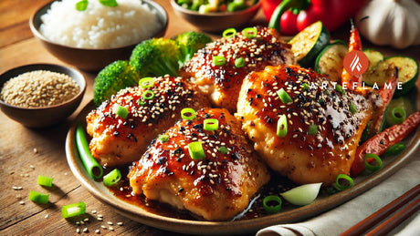 Grilled Sesame Soy Chicken Thighs