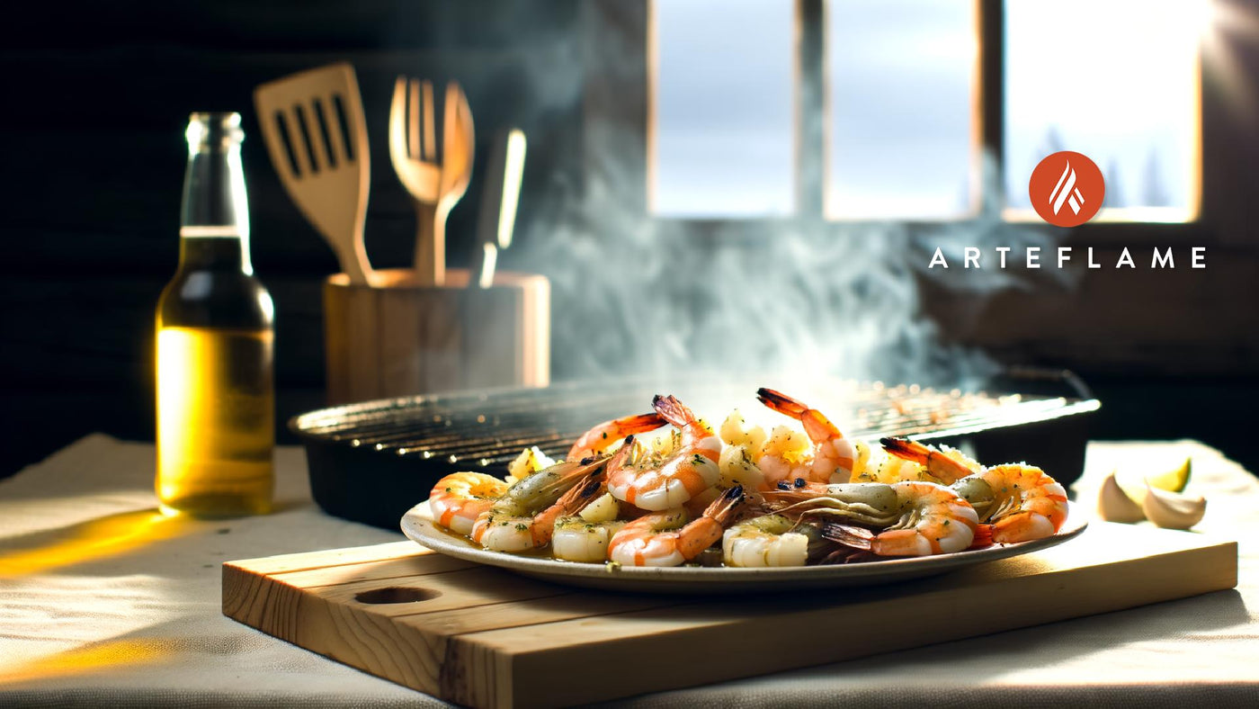 Finnish Garlic Butter Grilled Shrimp