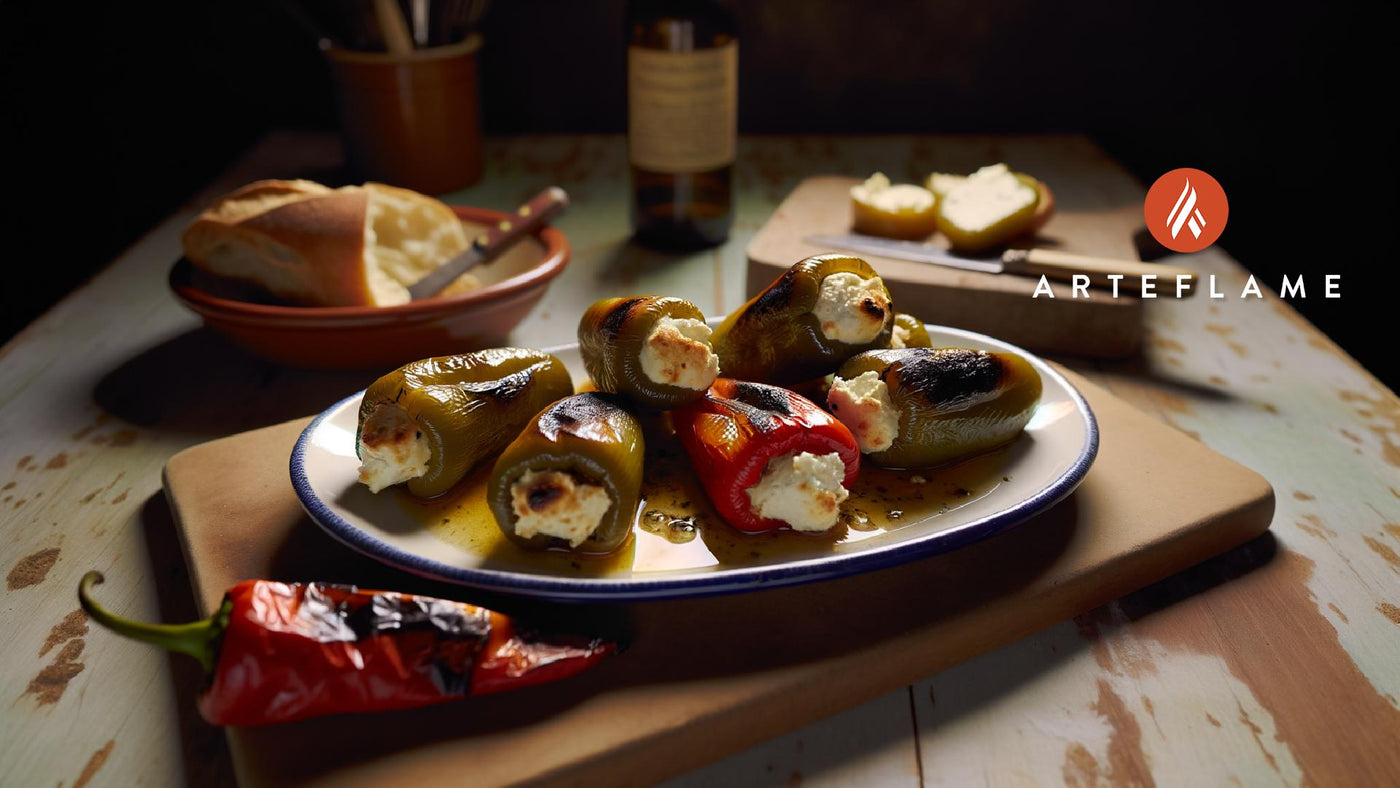 Spanish Grilled Piquillo Peppers with Goat Cheese