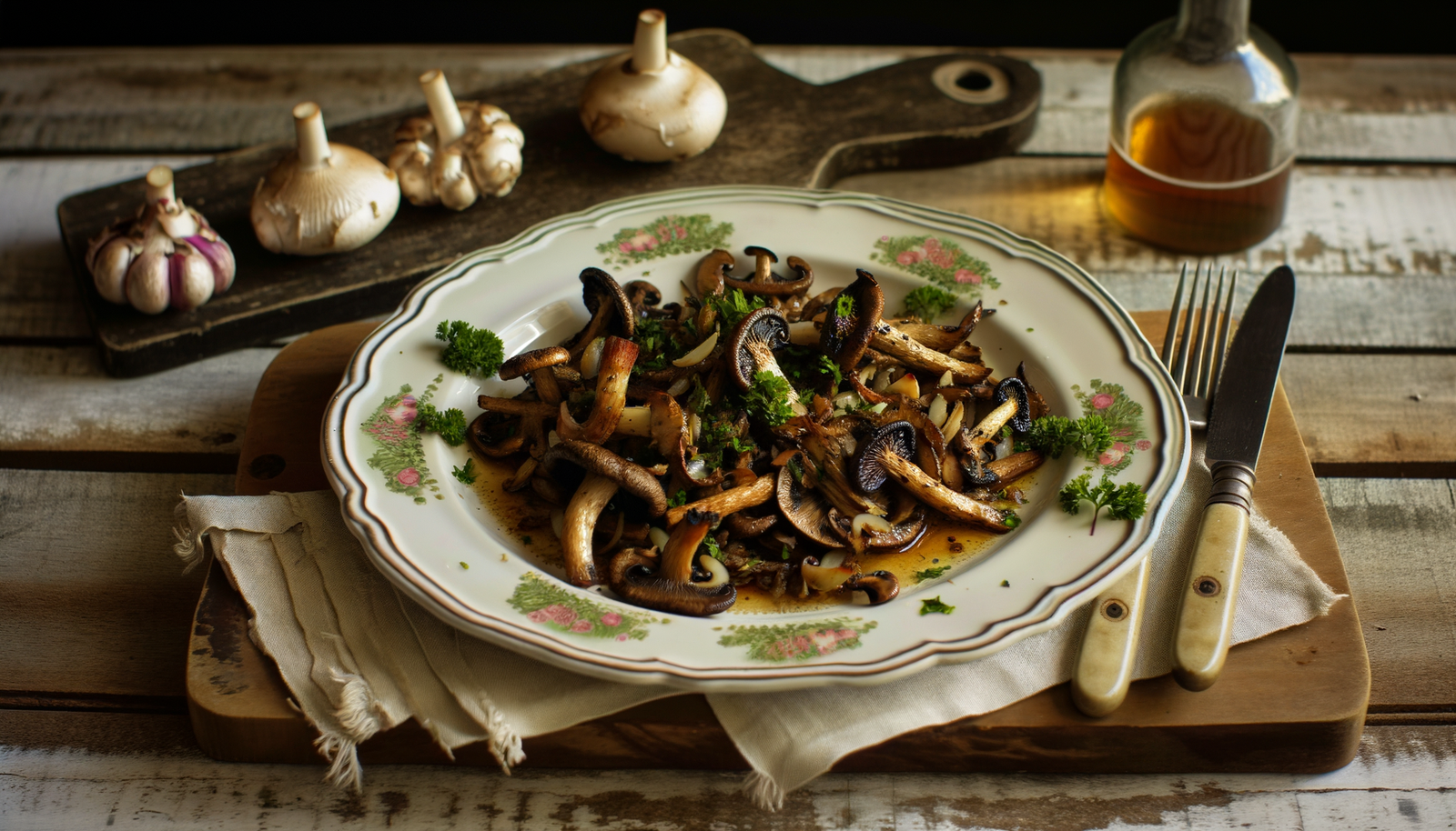 Spanish Grilled Wild Mushrooms with Garlic & Parsley