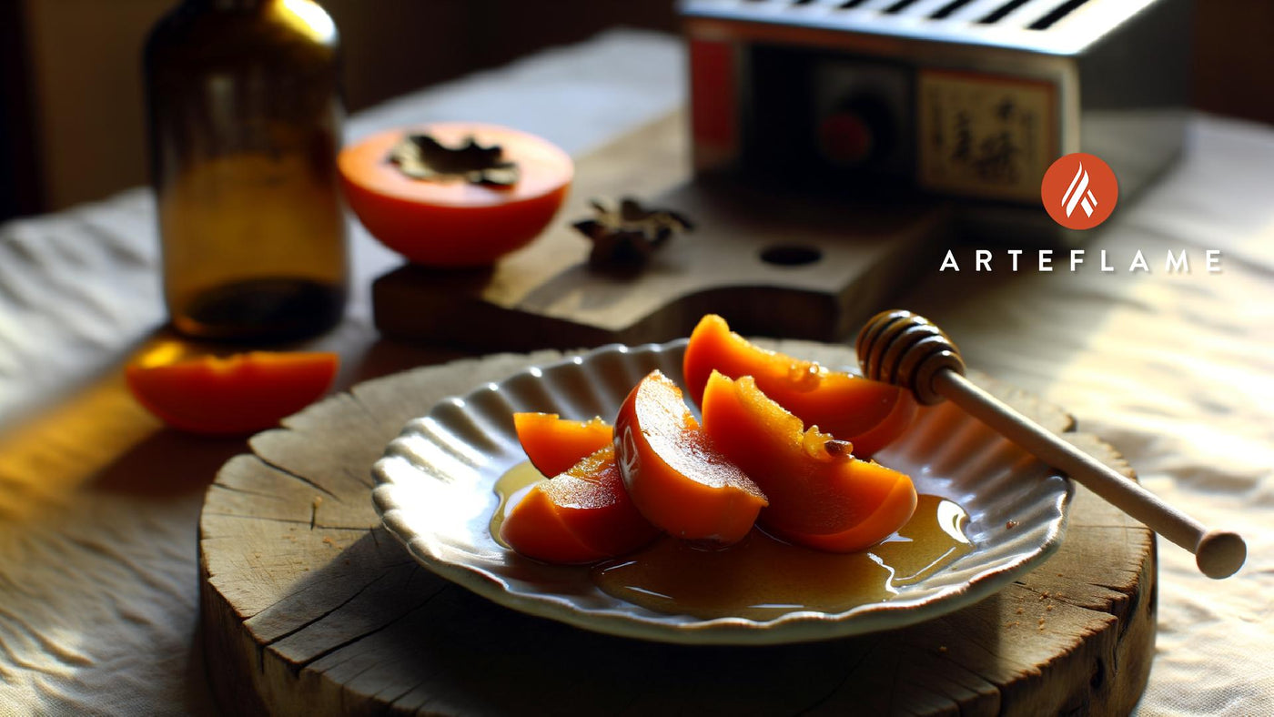 Japanese Grilled Persimmon with Honey and Ginger