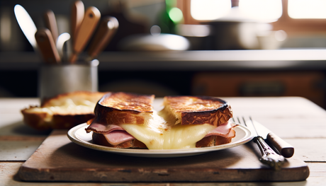 Grilled French Ham and Cheese Sandwich