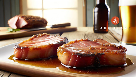 Irish Brown Sugar and Mustard Glazed Ham Steaks