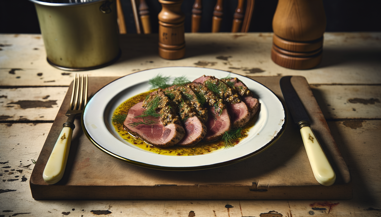 Swedish Mustard and Dill Marinated Ham Steaks