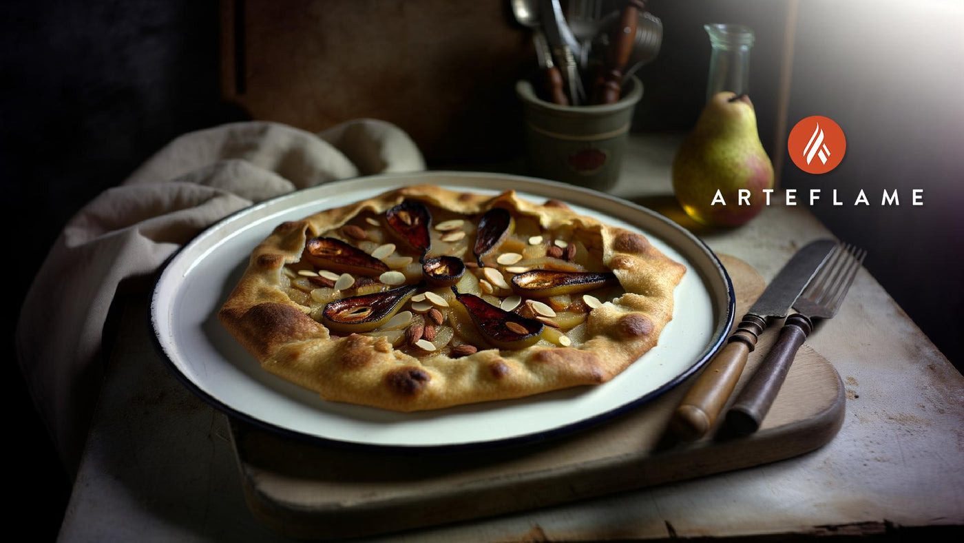 French Grilled Pear and Almond Galette
