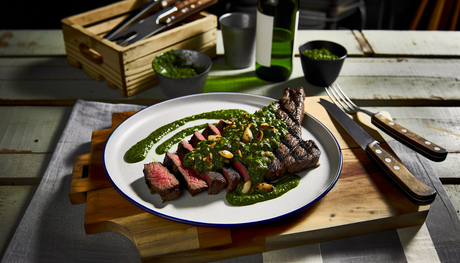 Grilled Hanger Steak with California Chimichurri