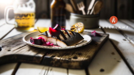 Norwegian Charcoal-Grilled Haddock with Pickled Beets