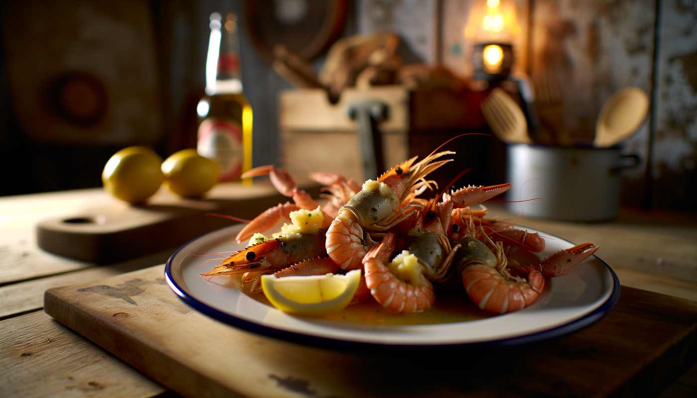 Scottish Scampi with Lemon Butter Grilled