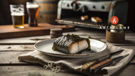 Grilled Alaska Kelp-Wrapped Halibut on Arteflame