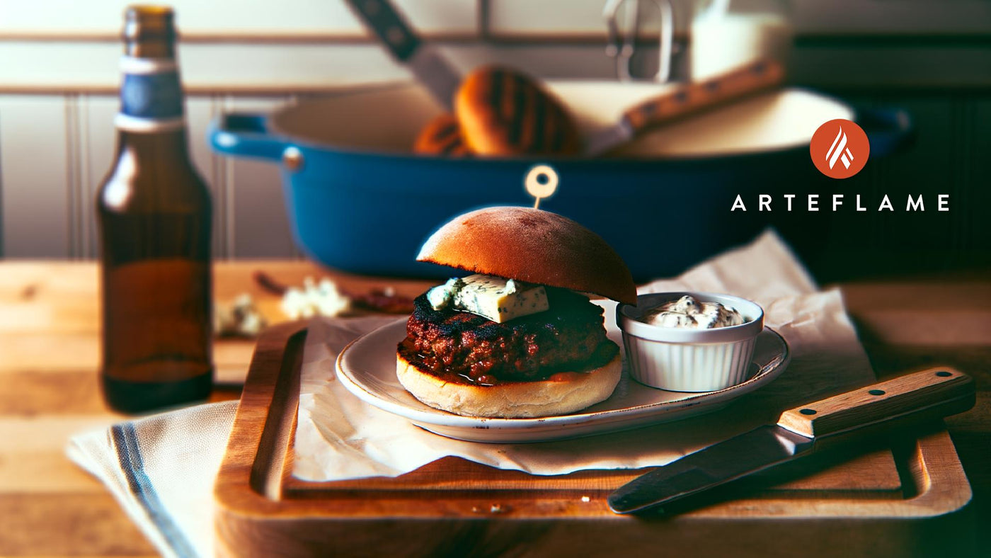 Kansas-Style Grilled Buffalo Burgers with Blue Cheese