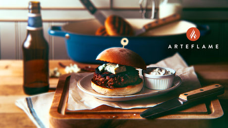 Kansas-Style Grilled Buffalo Burgers with Blue Cheese