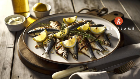 Swedish Grilled Herring Fillets with Lemon and Thyme