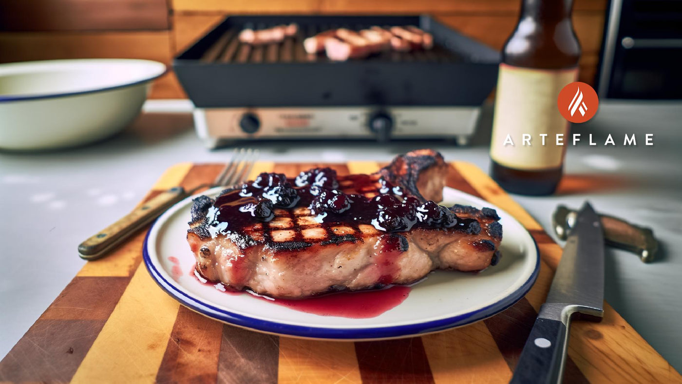 Idaho Huckleberry-Glazed Pork Chops on the Grill