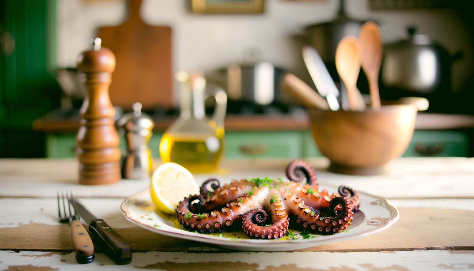 Italian Grilled Octopus with Lemon and Parsley