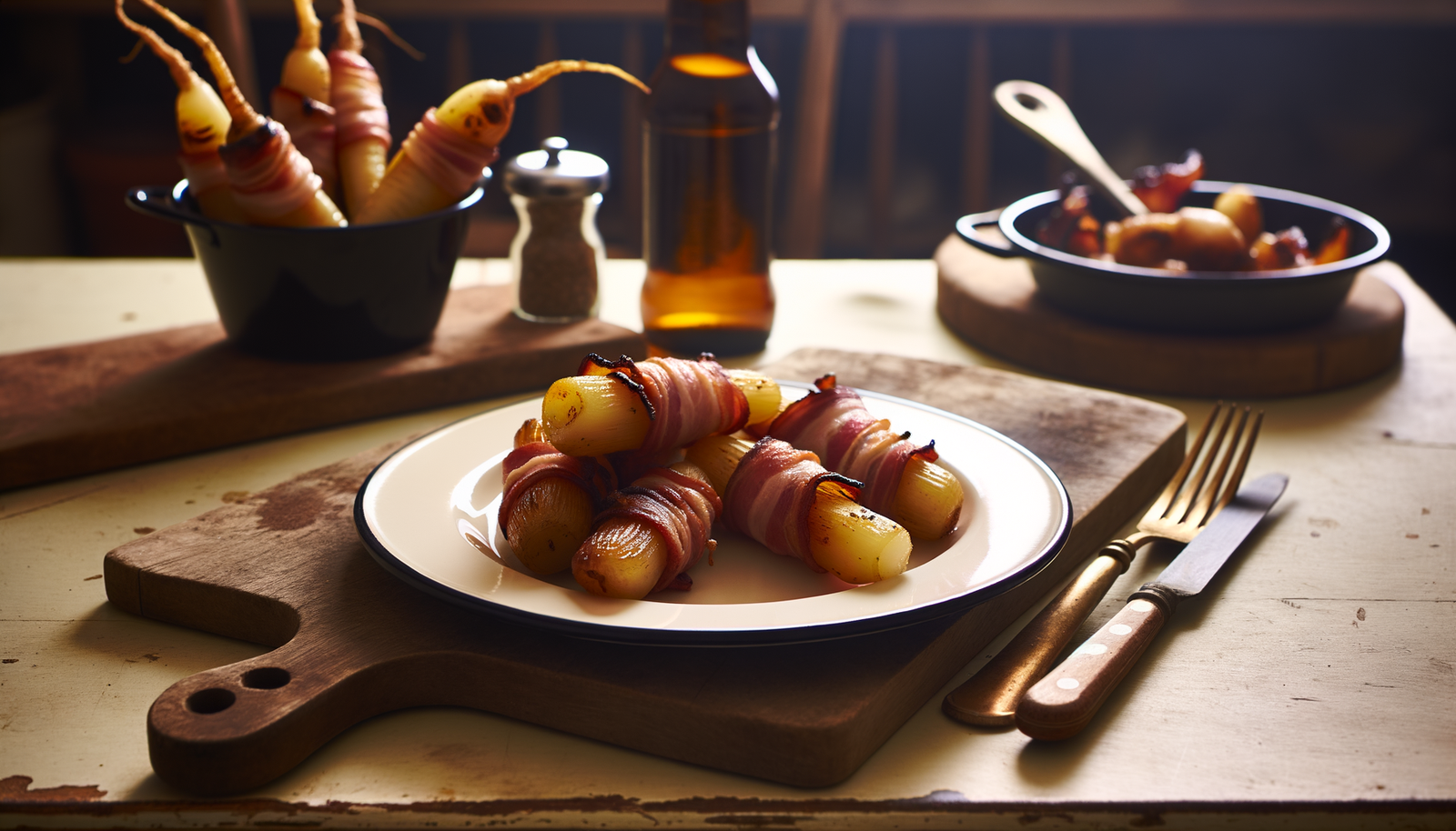 British Crispy Bacon-Wrapped Parsnips