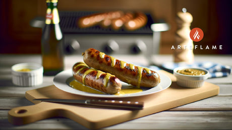Swiss Veal Bratwurst with Mustard Glaze