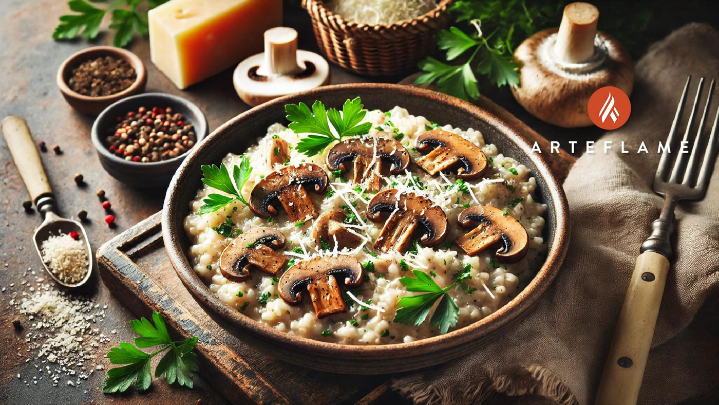 Arteflame Recipe: Smoky Mushroom Risotto