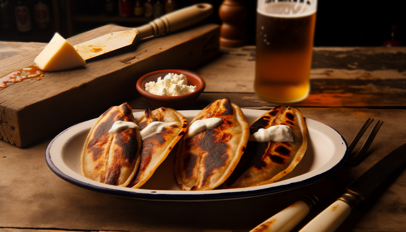 Mexican Tlacoyos with Chicharrón on Arteflame Grill