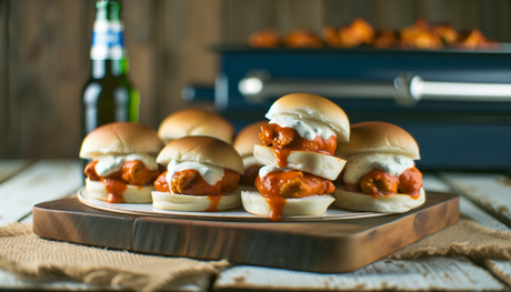 Kansas Buffalo Chicken Sliders on Arteflame Grill