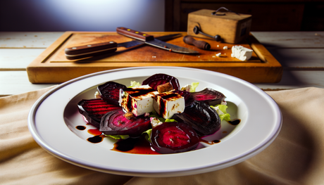 Polish Warm Grilled Beet Salad with Goat Cheese