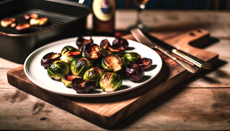 Belgian Grilled Brussels Sprouts with Chestnuts