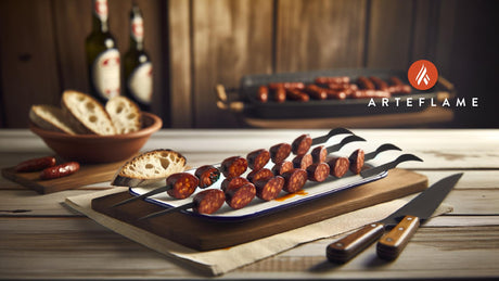 Grilled Spanish Chorizo Skewers on Arteflame Grill