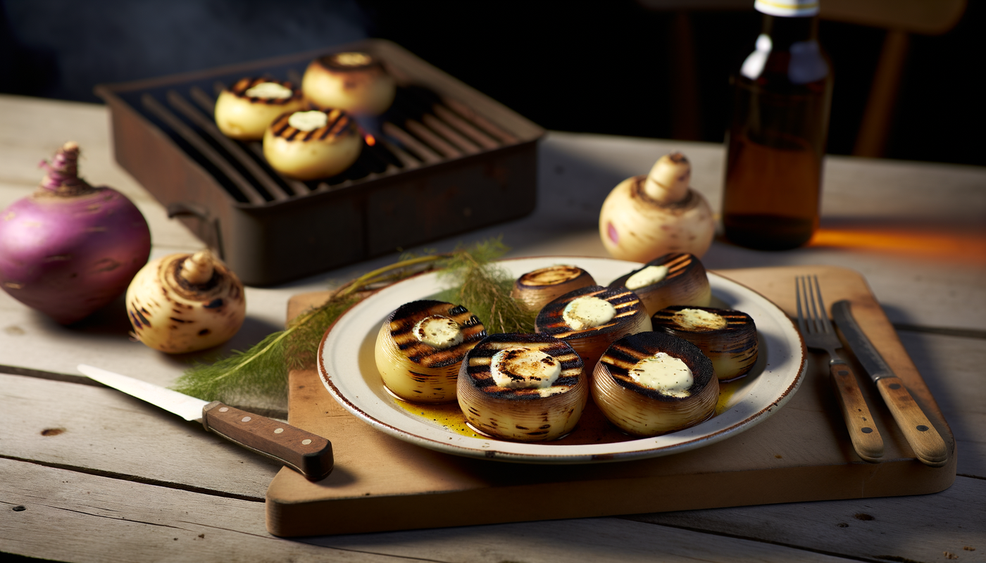 Danish Charred Turnips with Garlic Butter