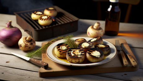 Danish Charred Turnips with Garlic Butter