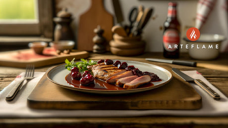 Grilled Delaware Duck Breast with Cherry Reduction