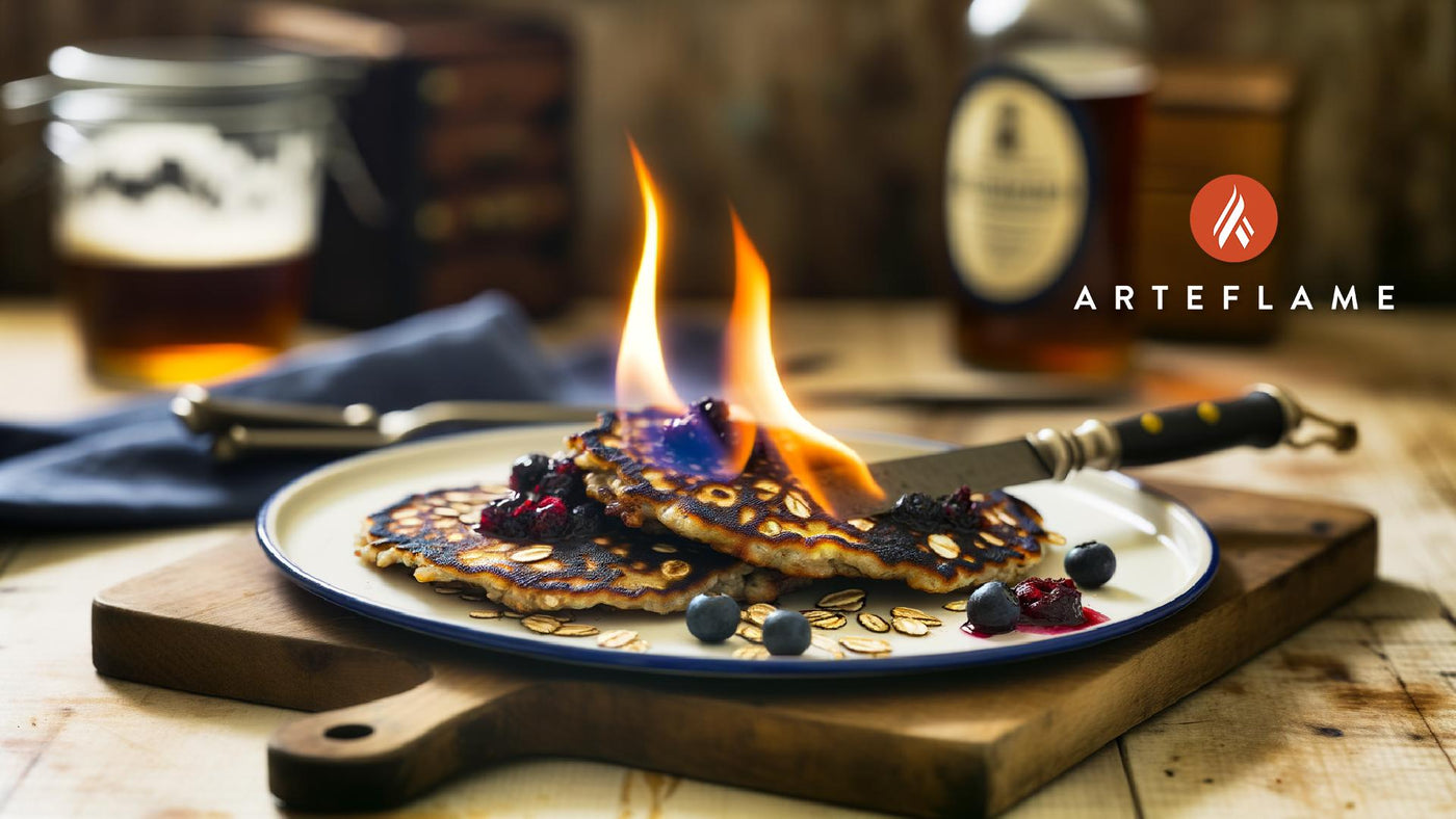 Flamed Cranachan Pancakes – Scottish Pancakes on the Grill