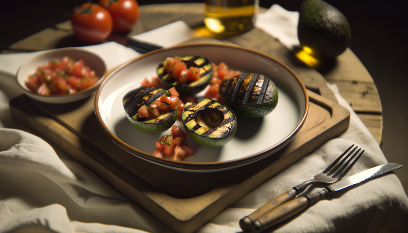 Wood-Grilled Florida Avocados with Tomato Salsa