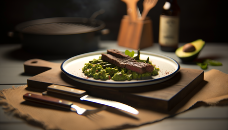 California Skirt Steak with Avocado Salsa