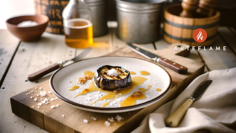Grilled Spanish Eggplant with Honey and Sea Salt
