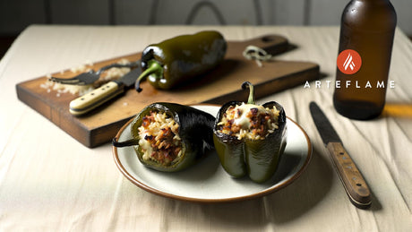 Colorado Smoked Poblano Stuffed Peppers on the Arteflame