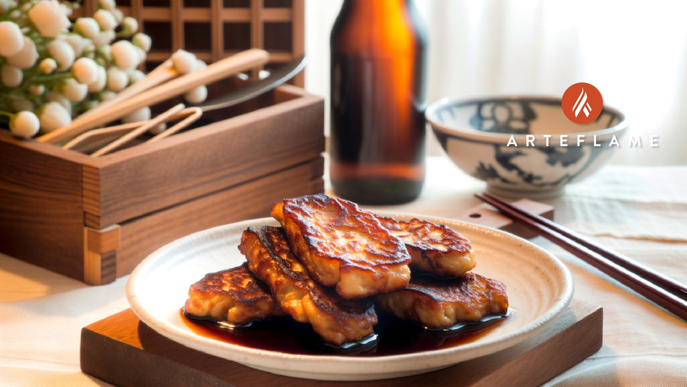 Japanese Grilled Mochi with Soy Sauce (Yakimochi)