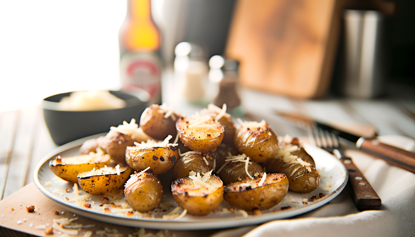 Iowa Garlic Parmesan Grilled Potatoes